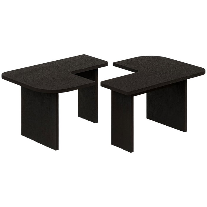Hanah Home Iris - Juego de mesas de café Negro